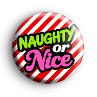 Candy Stripe Naughty or Nice Badges