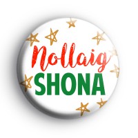 Nollaig Shona Gaelic Irish Christmas Badge