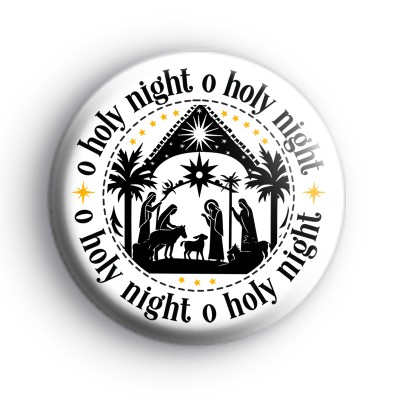 Oh Holy Night Traditional Christmas Badge