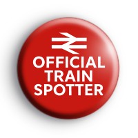 Official Train Spotter Badge Button Badges