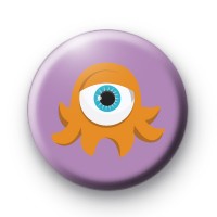 One Eyed Orange Monster Badges Button Badges