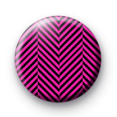 Bright Pink and Black Pattern Badge