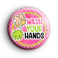 Wash Your Hands Bacteria Badge