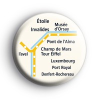 La Tour Eiffel Metro Badges