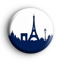 Paris Skyline Badge Button Badges