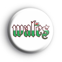 Wales Patriotic Text Badge
