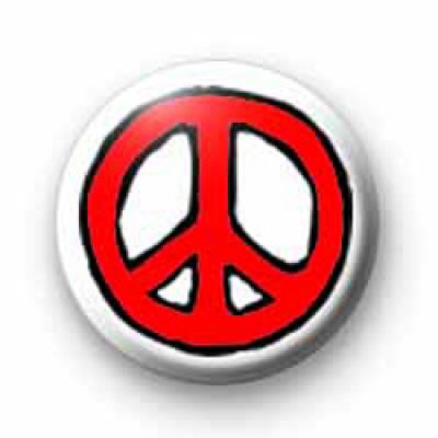 Red and White Peace Badge