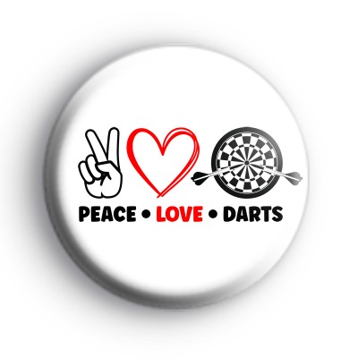 Peace Love Darts Badge