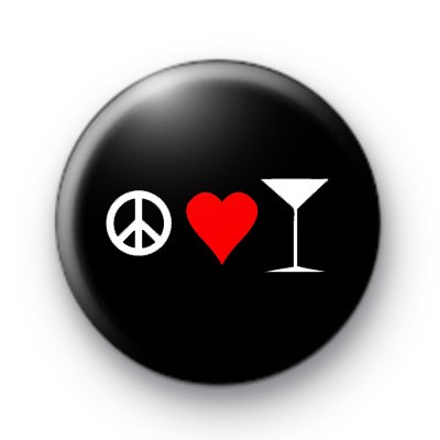 Peace Love Cocktails Badge