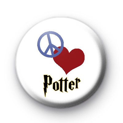 Peace Love Potter Button Badges