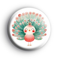 Peacock Cute Button Badge Button Badges