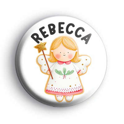 Personalised Christmas Angel Name Badge