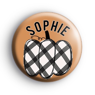 Custom Pumpkin Name Badge