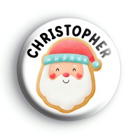 Personalised Name Santa Claus Badge Button Badges Personalised Name Santa Claus Badge Button Badges
