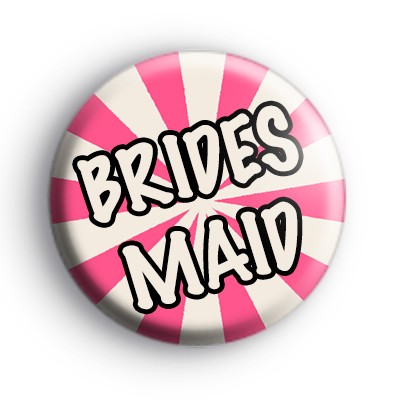 Pink and Cream Bridesmaid Wedding Badge