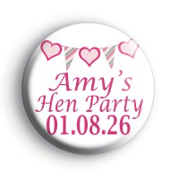 Bunting Custom Hen Party Badge