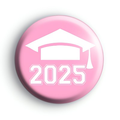 Pink and White Graduate 2025 Badge