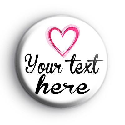 Pink Hearts Custom Badge