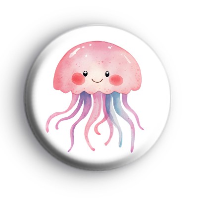 Pink Jelly Fish Badge