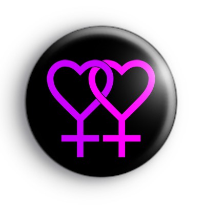 Pink Lesbian Female Symbol Badge