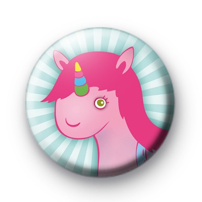 Cute Pink Unicorn Button Badges