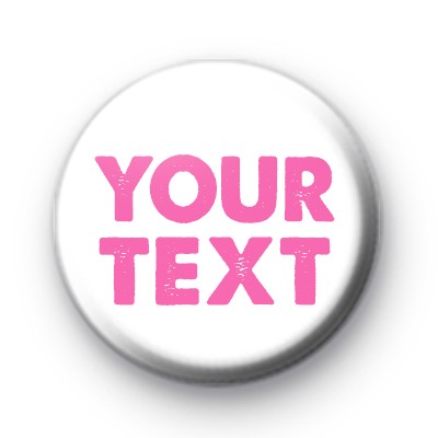 Pink and White Wedding Custom Name Badge