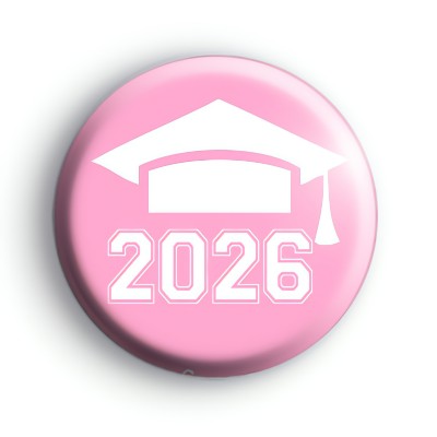 Pink and White Graduate 2026 Badge