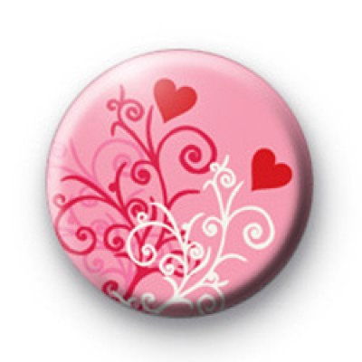 Pink 2 Hearts Badges