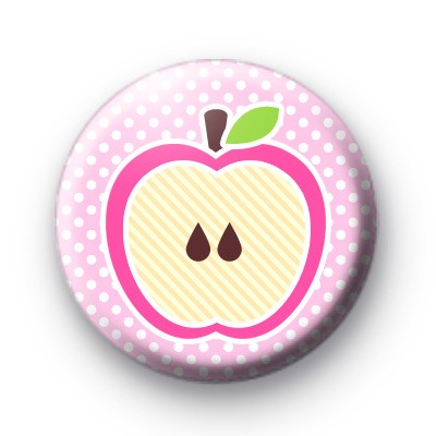 Pink Apple Button Badges