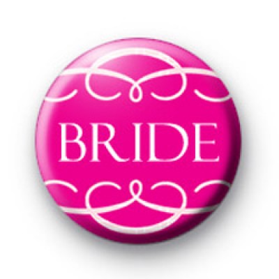 Pink Bride Swirl Badge