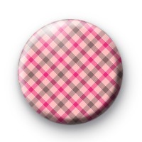 Pink and Brown Plaid Badges