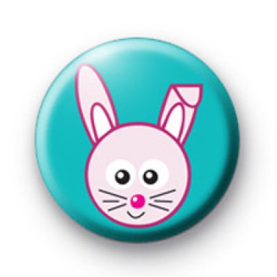 Cute Pink Easter Bunny Badges