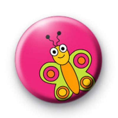 Pink Cute Butterfly Badges