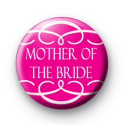 Pink Mother of the Bride Swirl Badge