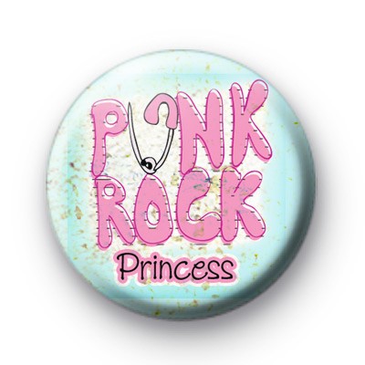 Pink Punk Rock Princess Button Badge