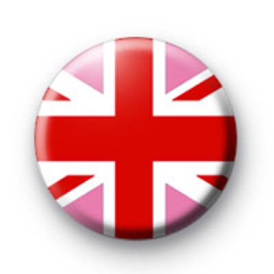 Pink Union Jack Button Badges