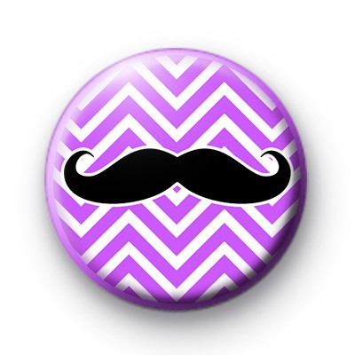 Purple Zig Zag Moustache Badges