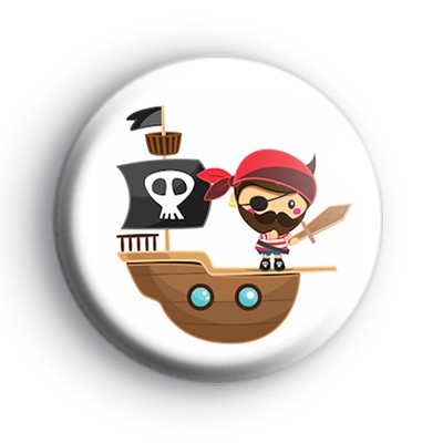 Pirate Captain Button Badge