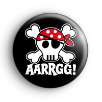 Black Pirate Skull Badge Arrrgghhh