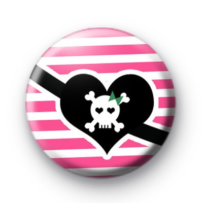 Pirate Eye Patch Skull Badge