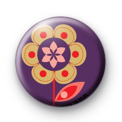 Pop Flower Purple Badge