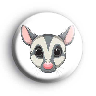 Possum Face Button Badge