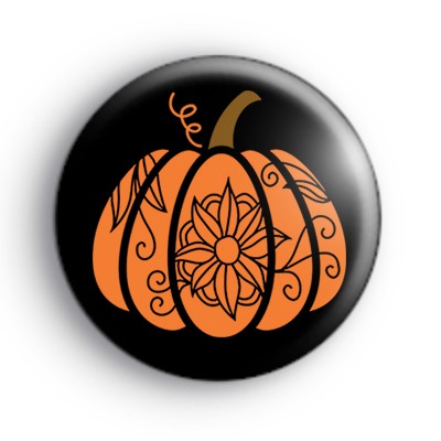 Pretty Autumn Pumpkin Badge