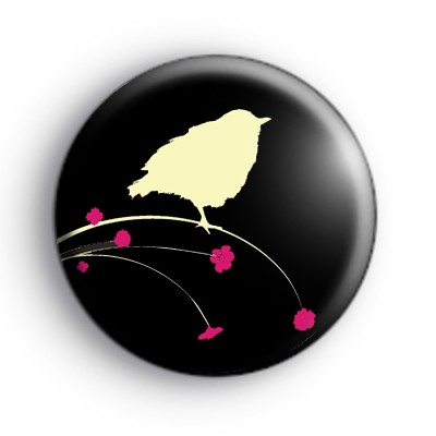 White Bird Button Badges