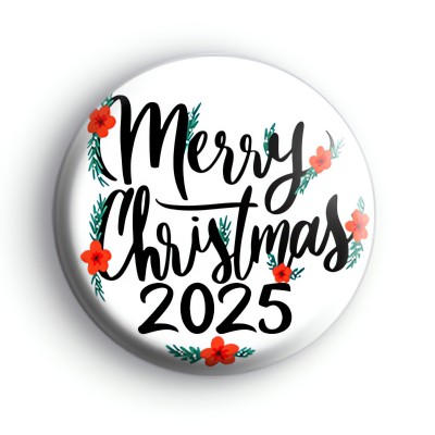 Floral Merry Christmas 2025 Badge