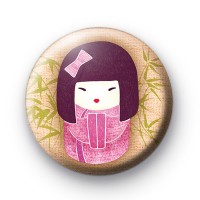 Pretty in Pink Geisha Girl Badge