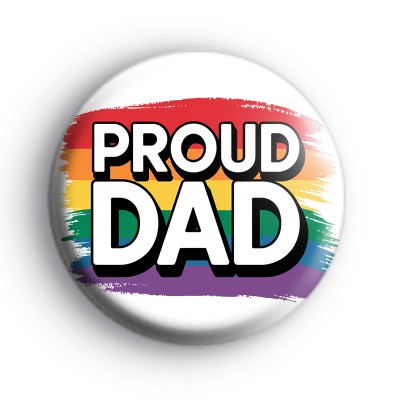 LGBTQIA Rainbow Proud Dad Badge