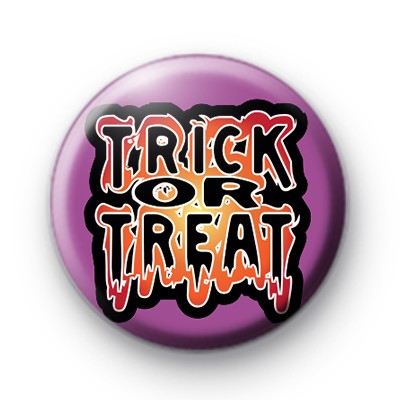 Purple Trick or Treat Halloween Badge