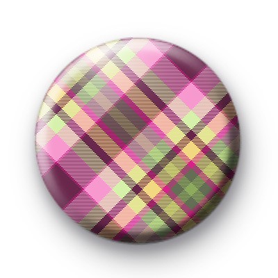 Green and Purple Plaid Badge