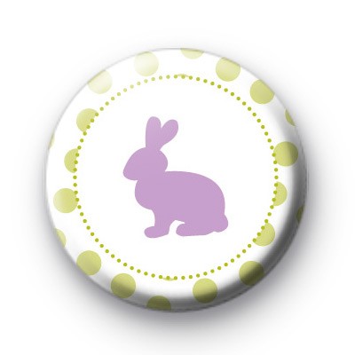 Purple Easter Bunny Pin Badges